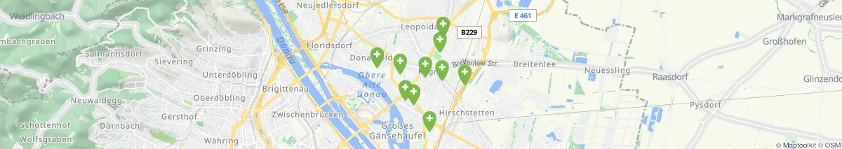 Kartenansicht für Apotheken-Notdienste in der Nähe von Kagran (Gemeinde, Wien) (496)